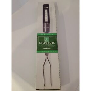 Brookstone Chef's Fork Barbecue Fork with Thermometer New - Open Box